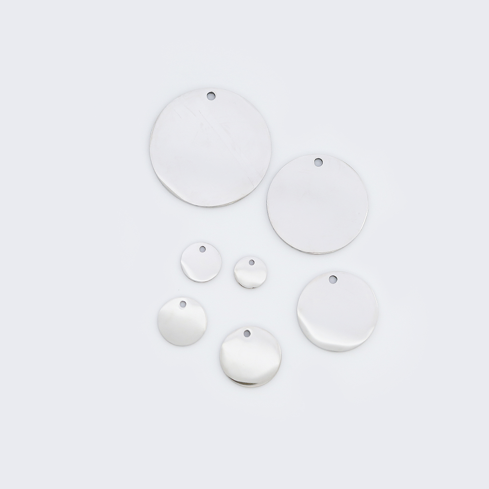 써지컬스틸코인 심플원형 각인원판 써지컬부자재 - 써지컬스틸 - 써지컬부자재 - 앤쥬얼리 - 악세사리부자재