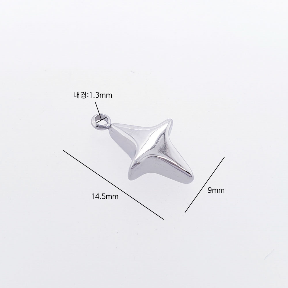 제품은 가로 9mm, 길이 14.5mm, 내경 1.3mm 크기입니다.