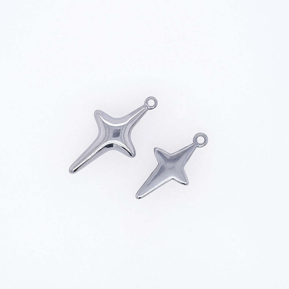 써지컬스틸 통통 슬림 별 십자가 펜던트입니다.