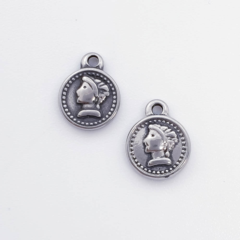 아트박스/앤쥬얼리 써지컬스틸 미니 코인 펜던트 데일리목걸이 - SSG.COM