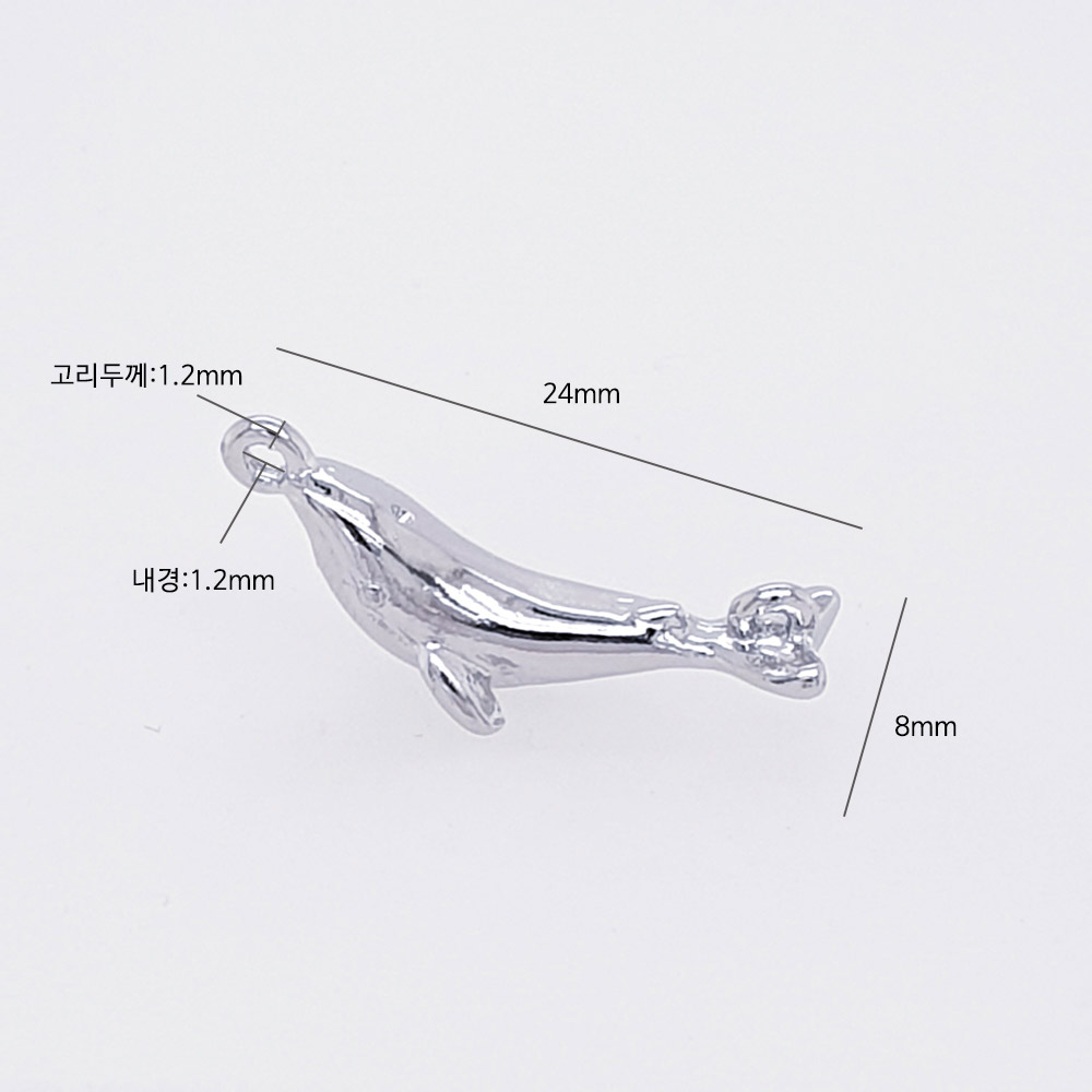 제품은 가로 24mm, 높이 8mm, 내경 1.2mm 크기입니다.