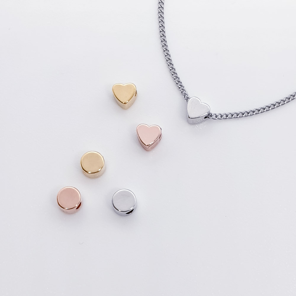 심플 관통형 키링 원형 하트 펜던트 악세사리부자재 입니다.