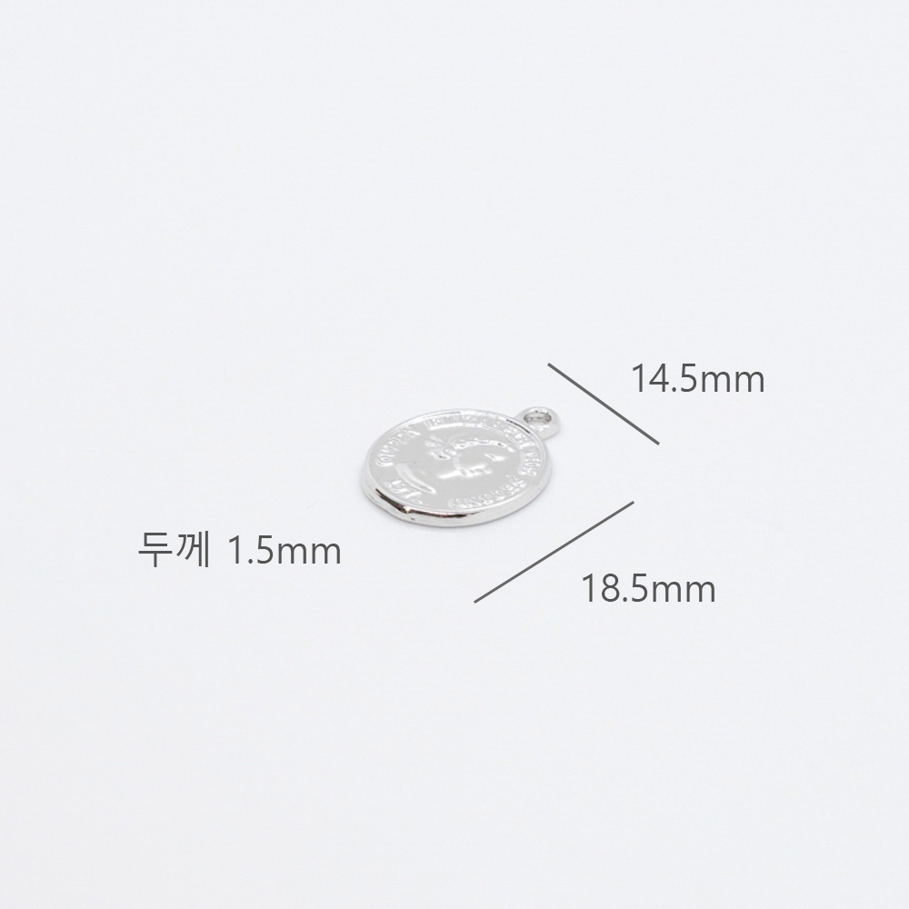 동전 코인 양면 외고리 팬던트 - 펜던트(파츠) - 금속펜던트 - 원형 - 앤쥬얼리 - 악세사리부자재