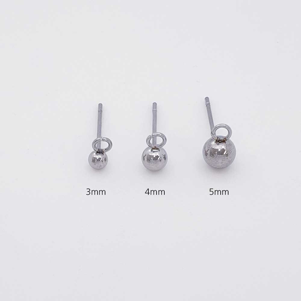 써지컬스틸 귀걸이침 볼 포스트(size3)의 사이즈입니다.