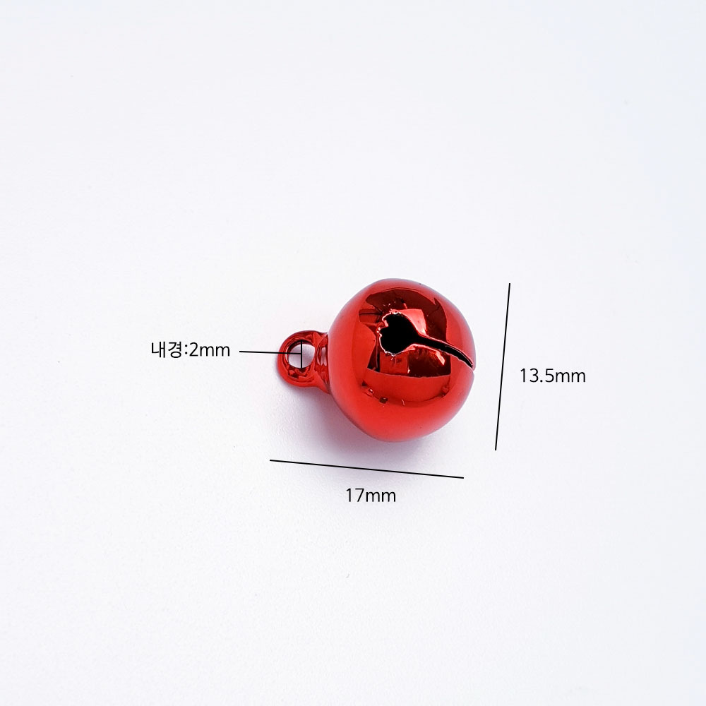 이 제품은 가로 13.5mm, 길이 17mm, 내경2mm 크기입니다.