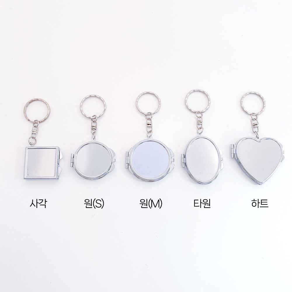 제품의 종류는 사각,원(S),원(M),타원,하트 총 5가지입니다.