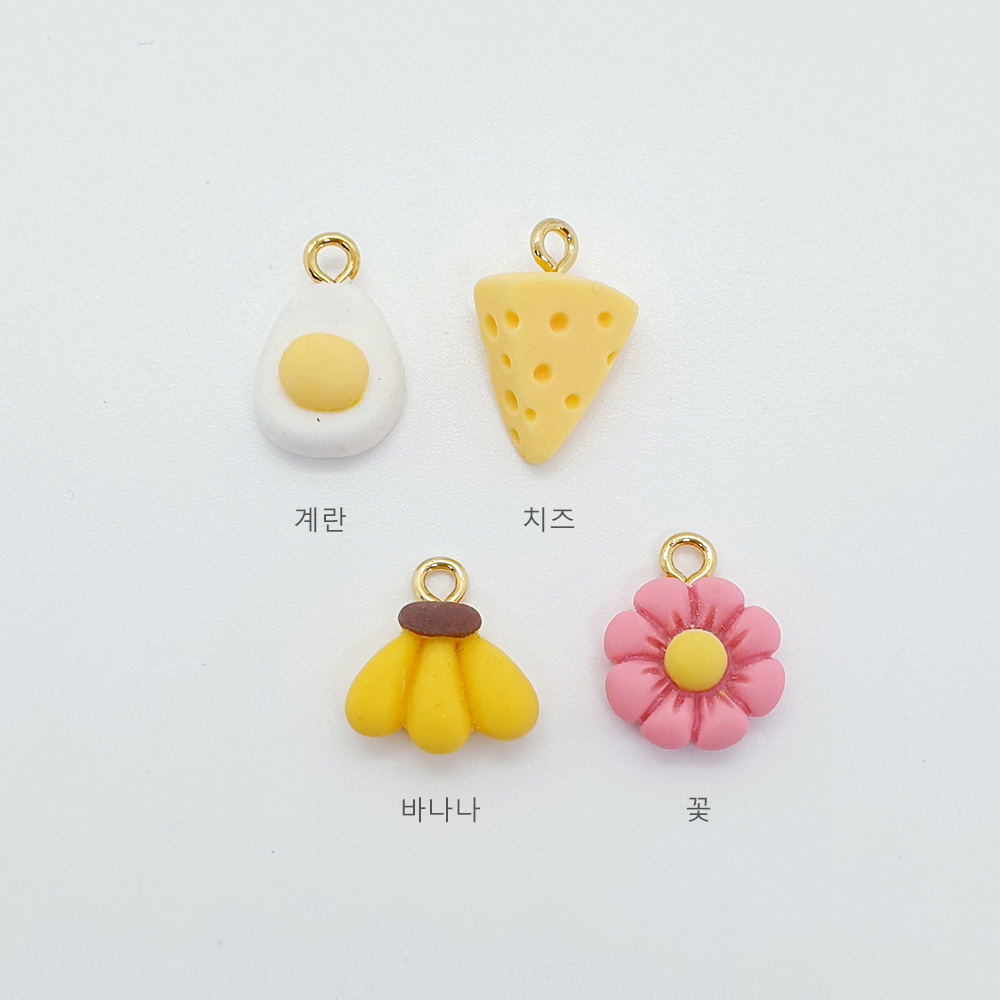타입은 치즈, 계란, 바나나, 꽃 입니다.
