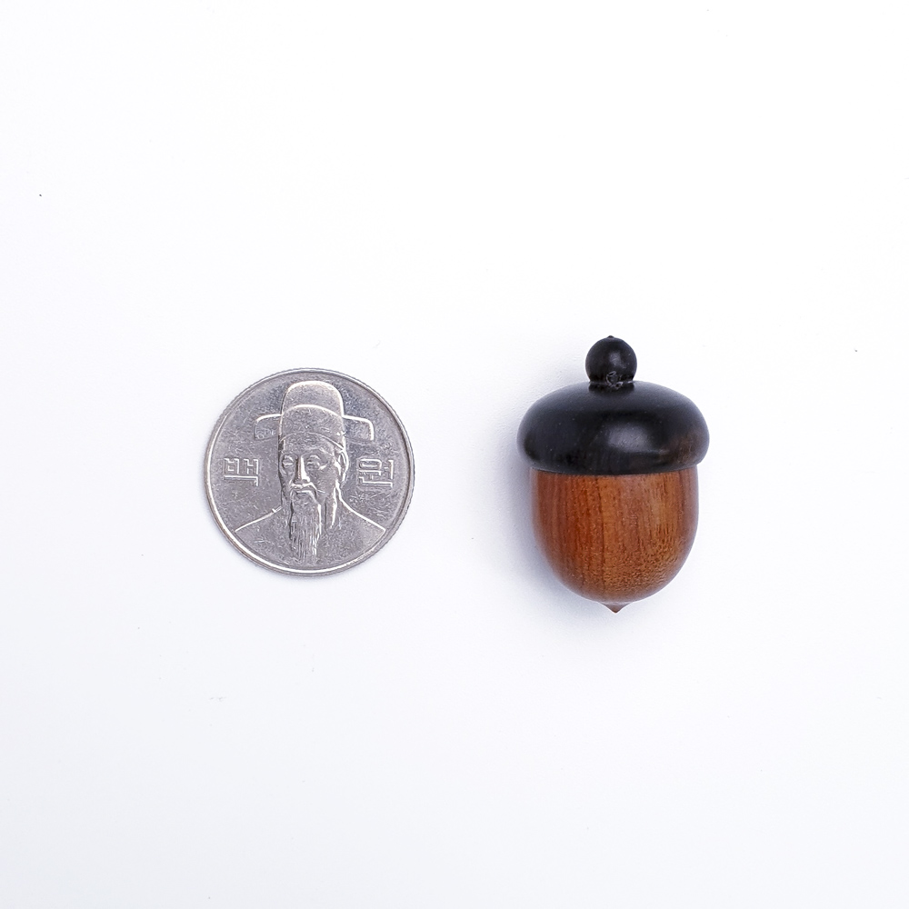 제품을 동전 크기와 비교하였습니다.