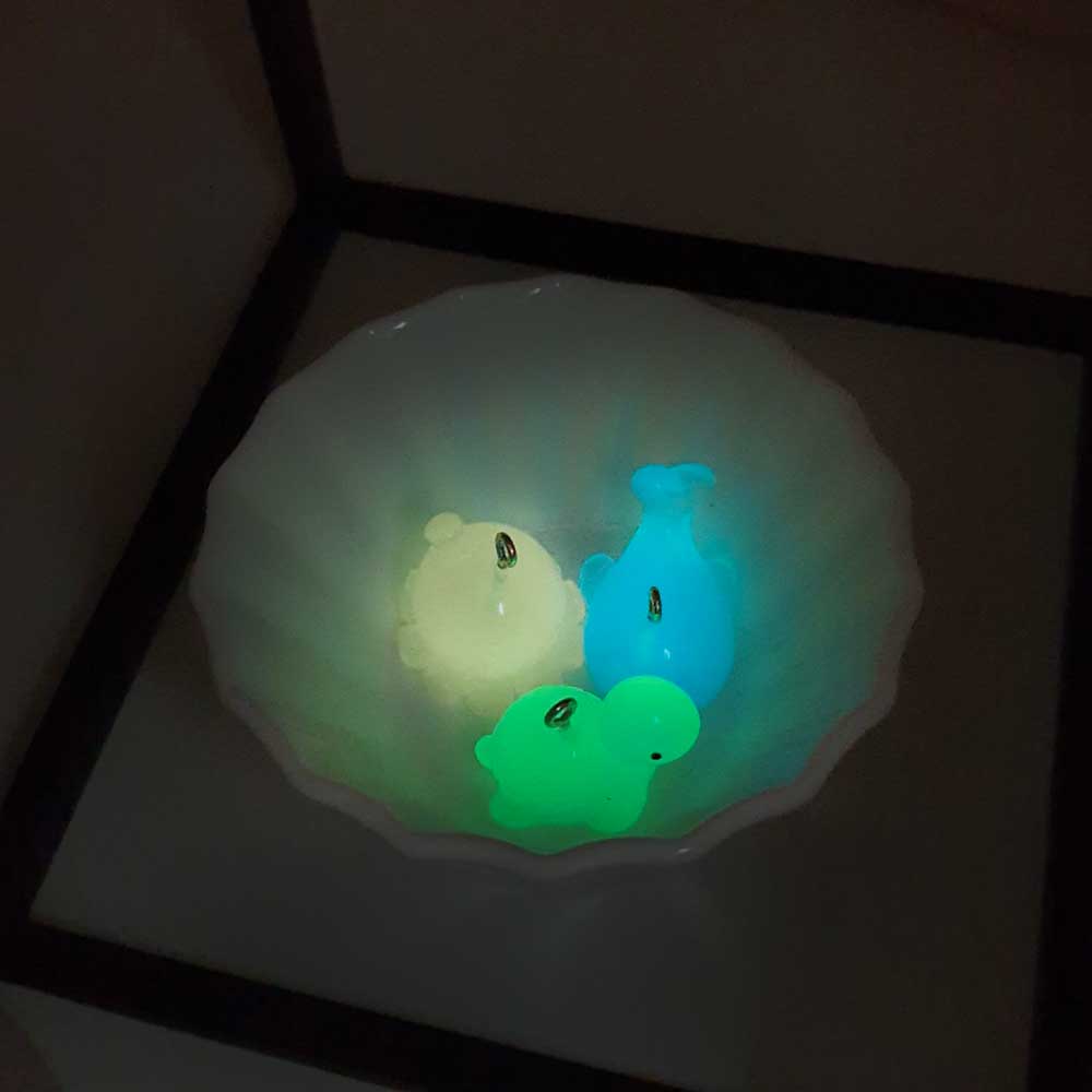 제품은 어두운 곳에서 야광으로 변합니다.