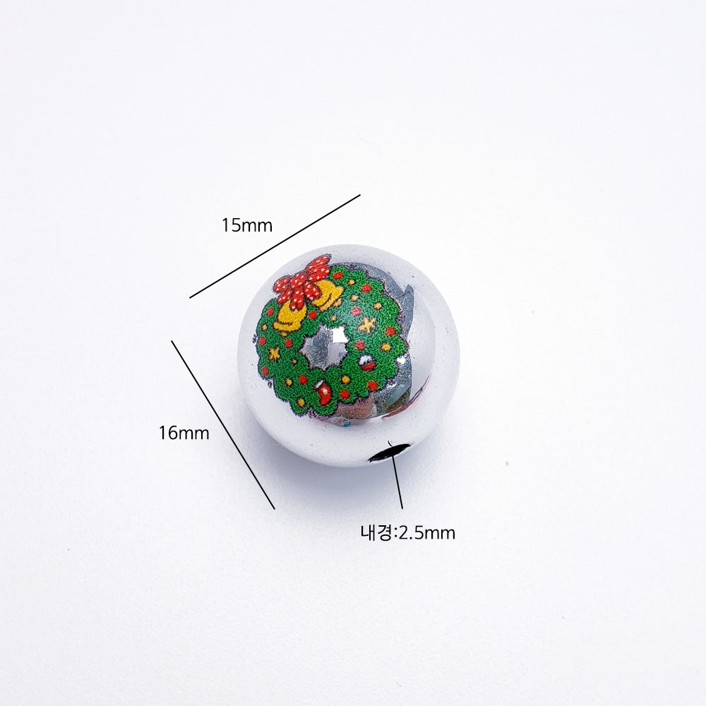 제품은 가로 15mm, 길이 16mm, 내경 2.5mm 크기입니다.