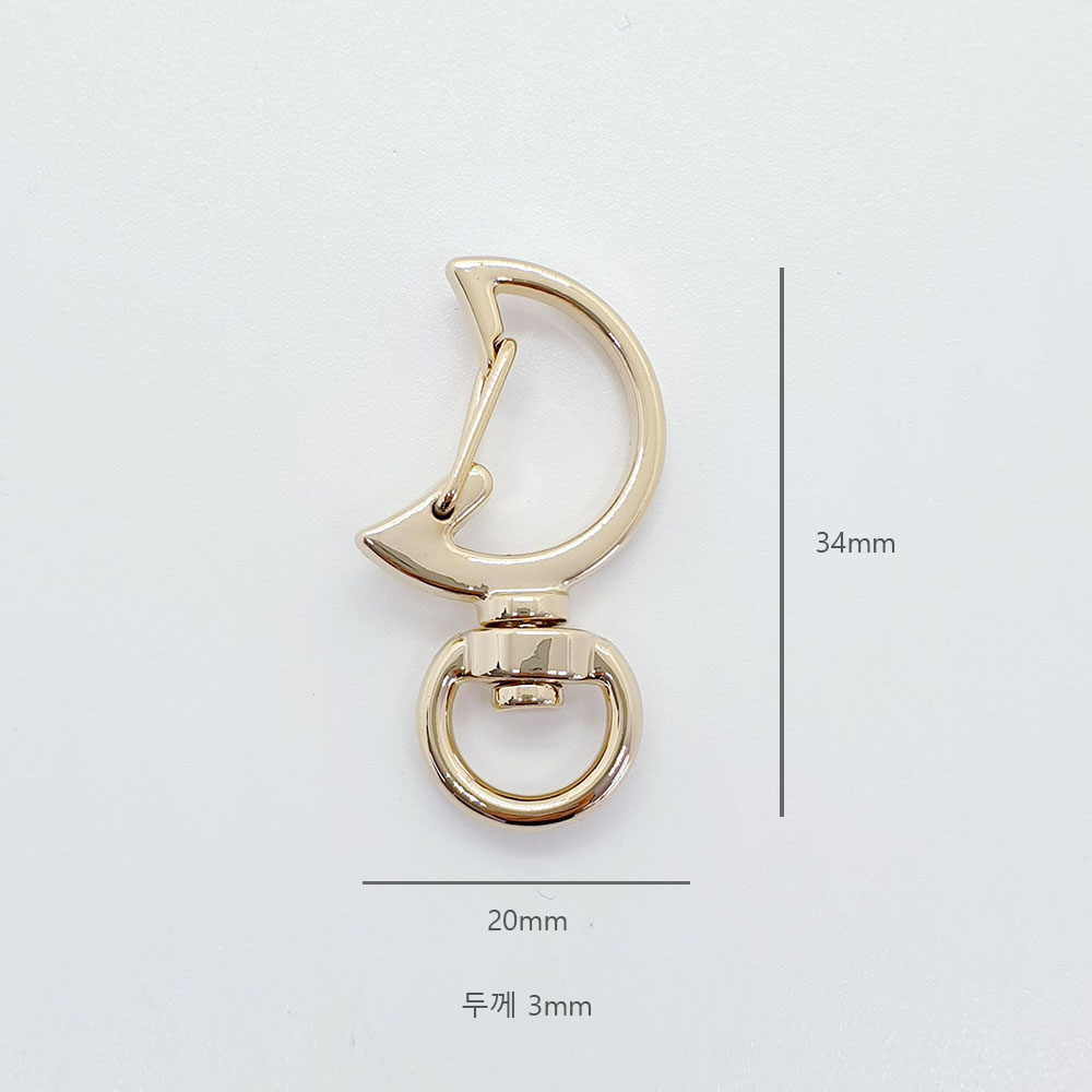 반달형 열쇠고리 키홀더 키링 악세사리부자재 크기는 20*34mm 입니다.