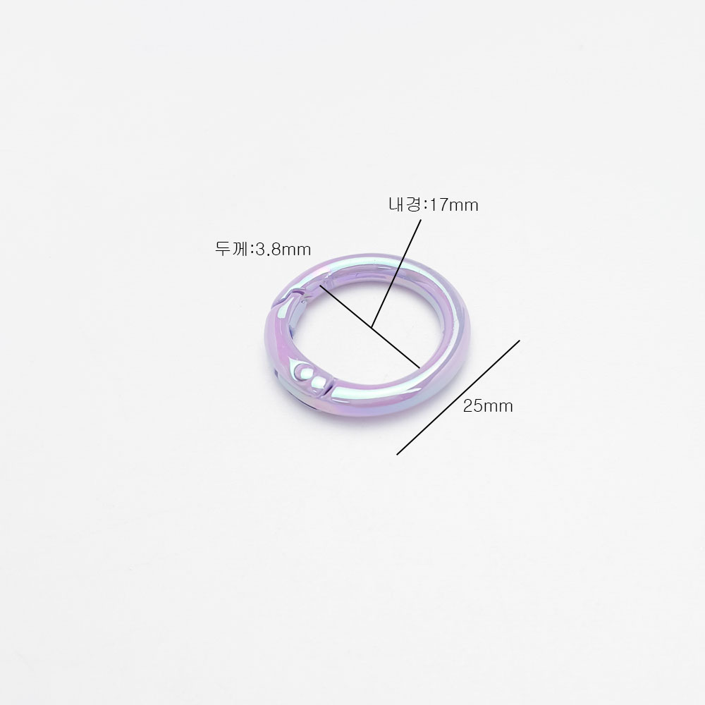 이 제품은 외경 25mm, 두께 3.8mm, 내경 17mm 크기입니다.