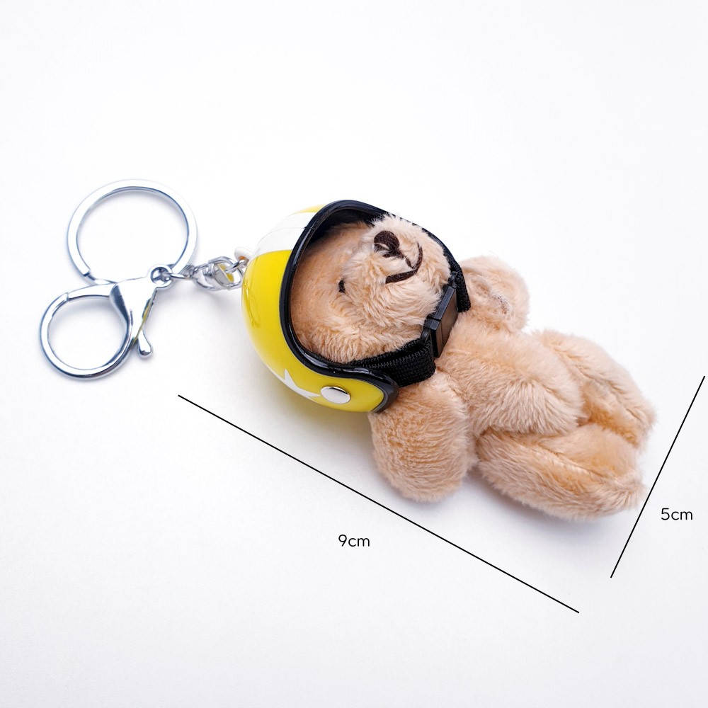 스타라인헬멧 큐티베어 인형키링 악세사리부자재의 크기는 약5*9cm 입니다.