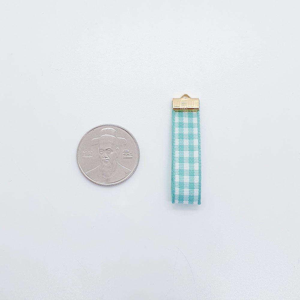 컬러 체크 태슬키링 원단스트랩 레이스캡 악세사리부자재 키링부자재 패브릭 재료-모바일 11번가