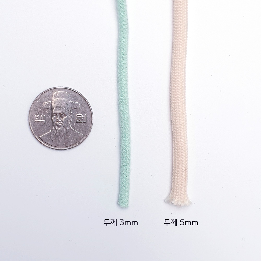 제품의 앞면과 뒷면을 동전크기와 비교하였습니다. 