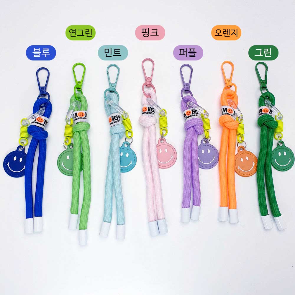 제품의 색상은 블루, 연그린, 민트, 핑크, 퍼플, 오렌지, 그린 총 7가지입니다.
