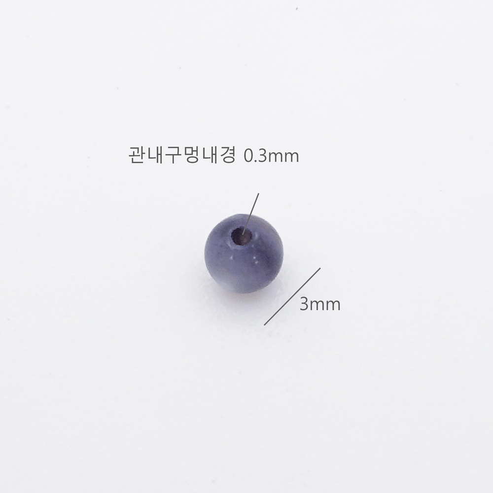 자개구슬 자개비즈 자개비즈 액세서리(1줄) 의 지름은 3mm, 내경은 0.3mm 입니다.