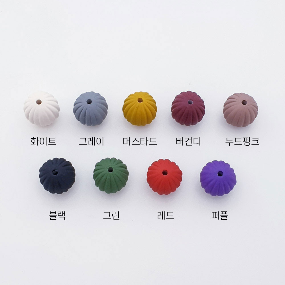 무드컬러 알사탕 구슬 키링 비즈재료 16mm는 화이트, 그레이, 머스타드, 버건디, 누드핑크, 블랙, 그린, 레드, 퍼플 총 9가지 컬러입니다.